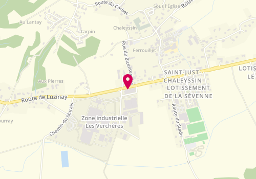 Plan de Tonton Pizz, Zone Industrielle 
Les Verchères, 38540 Saint-Just-Chaleyssin