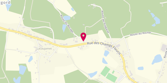 Plan de Chez Marjolaine Pizza A Emporter, 44 Rue des Champs Fleuris, 24360 Piégut-Pluviers