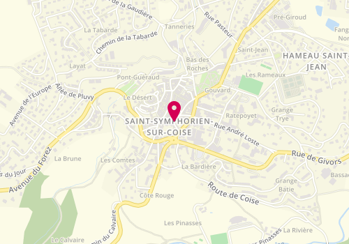 Plan de L'Ours Antoine Pizza, 15 Rue de la Crappe, 69590 Saint-Symphorien-sur-Coise