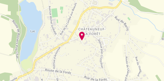 Plan de Le Kiosque A Pizzas, Pkg Super U le Rouchilloux, 87130 Châteauneuf-la-Forêt