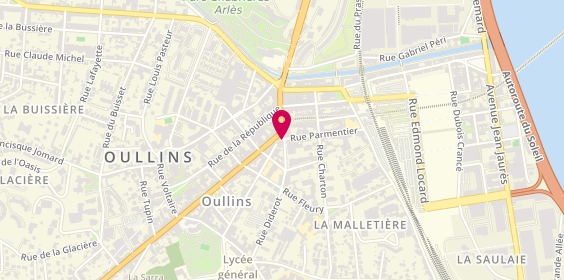 Plan de Brasserie la Renaissance, 1 Rue Raspail, 69600 Oullins-Pierre-Bénite