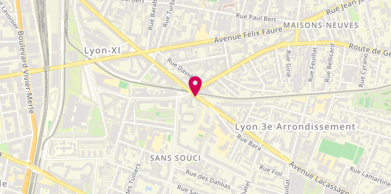 Plan de Divine Cafe, 48 avenue Lacassagne, 69003 Lyon