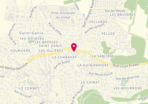 Plan de La Cave à Pizza, 3 avenue Marcel Mérieux, 69290 Saint-Genis-les-Ollières