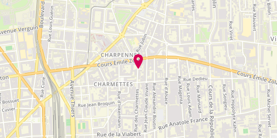 Plan de Domino's Pizza, 29 Rue des Charmettes, 69100 Villeurbanne