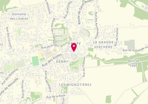 Plan de Nulle Pizz'Ailleurs, 34 Rue de la Grande Verchère, 69730 Genay