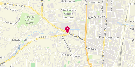 Plan de L'Oriental Express Pizza, 529 Rue de Thizy, 69400 Villefranche-sur-Saône