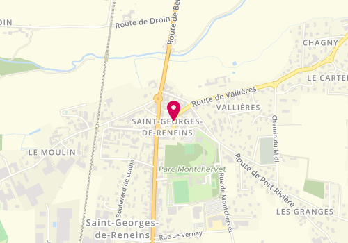Plan de Le Cosy, 130 Place Eglise, 69830 Saint-Georges-de-Reneins