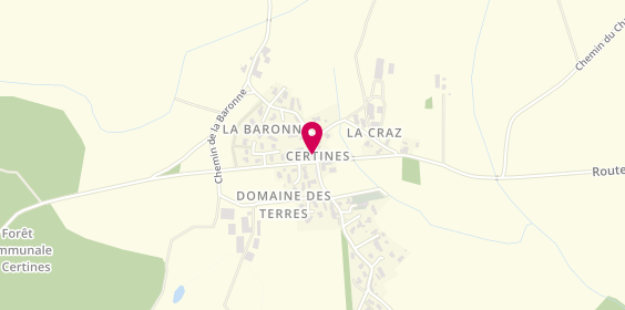 Plan de Le Certinois, 419 Route de la Mairie, 01240 Certines
