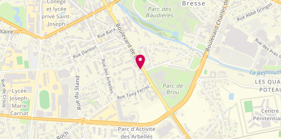 Plan de Restaurant de l'Abbaye, 158 Bis Boulevard de Brou, 01000 Bourg-en-Bresse
