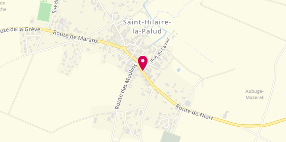 Plan de Pizza delice du marais, 54 place de l'Église, 79210 Saint-Hilaire-la-Palud