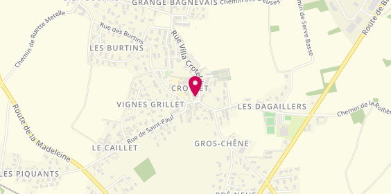 Plan de La Villa Bressane, 97 Rue villa Croteldi, 01290 Crottet