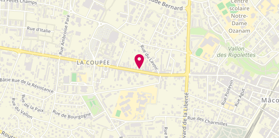 Plan de Efsane Pizza kebab, 18 grande Rue de la Coupée, 71850 Charnay-lès-Mâcon