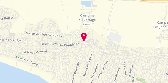 Plan de Chez Gina, 93 Boulevard des Vendéens, 85360 La Tranche-sur-Mer