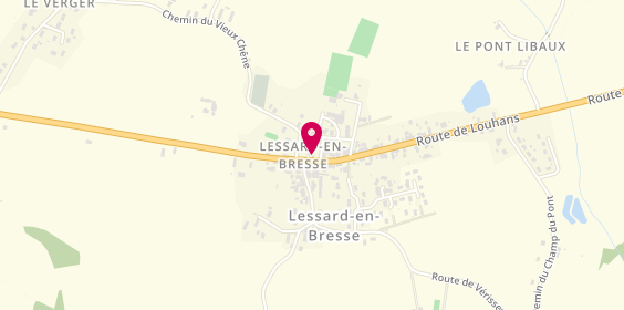 Plan de Atelier À Pizza, 2 place de l'Église, 71440 Lessard-en-Bresse