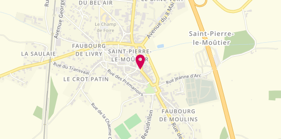 Plan de Pizza Cat, 1 Rue Paris, 58240 Saint-Pierre-le-Moûtier
