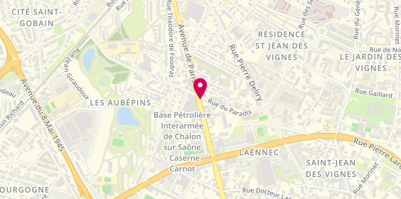 Plan de Promo Pizz, 100 avenue de Paris, 71100 Chalon-sur-Saône
