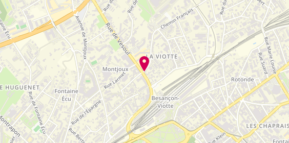 Plan de Pizz'Avenue, 10 Rue de Vesoul, 25000 Besançon