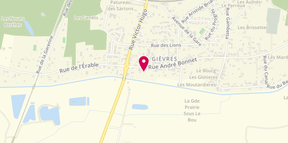Plan de La Bonne Poularde, 43 Rue André Bonnet, 41130 Gièvres