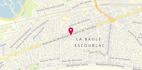 Plan de Pizza Paoli, 150 avenue du Maréchal de Lattre de Tassigny, 44500 La Baule-Escoublac