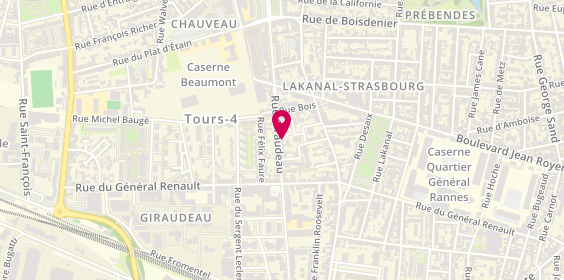 Plan de Mille et une pizzas, 176 Rue Giraudeau, 37000 Tours