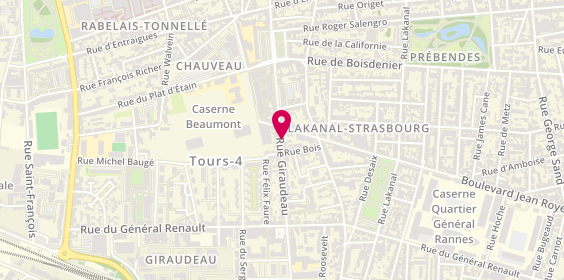 Plan de Speed Rabbit Pizza, 146 Rue Giraudeau, 37000 Tours