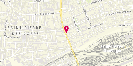 Plan de Mille et Une Pizzas, 4 Rue Jean Moulin, 37700 Saint-Pierre-des-Corps
