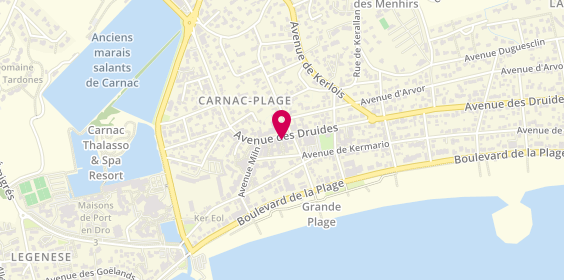 Plan de Le Péché Gourmand carnac, 62 avenue des Druides, 56340 Carnac