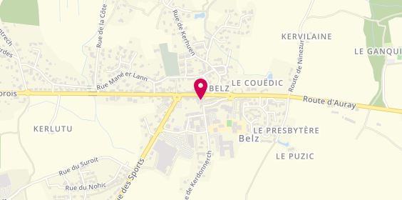 Plan de La Tour de Pizz, 4 Bis Rue de Kerdonnerch, 56550 Belz