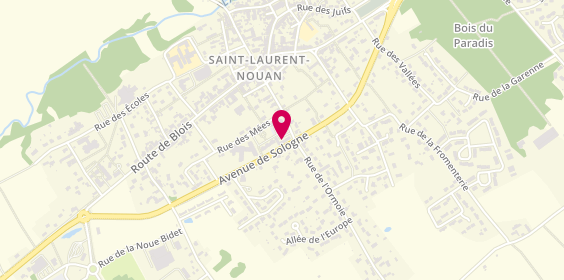 Plan de Pizza one, 14 place de la Halle, 41220 Saint-Laurent-Nouan