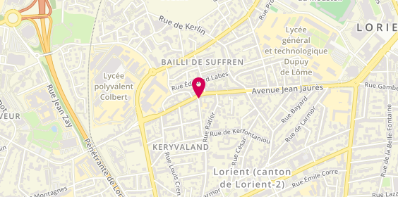 Plan de Pizz'Attack, 38 Rue Jean de Merville, 56100 Lorient
