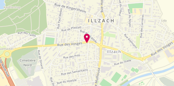 Plan de La Pizza de Nico, 1A Rue des Vosges, 68110 Illzach