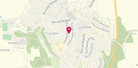 Plan de Caudan Pizzas, 22 Rue François le Bail, 56850 Caudan