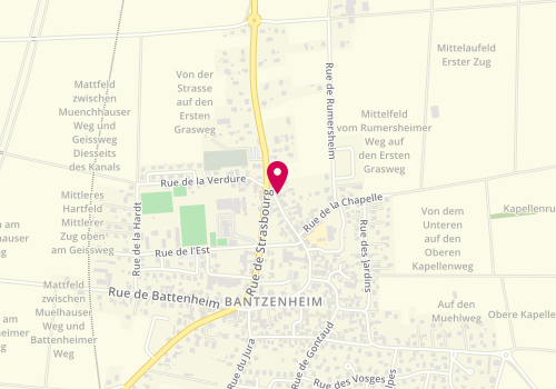 Plan de Restaurant Unicato, 28 Rue de l'Église, 68490 Bantzenheim
