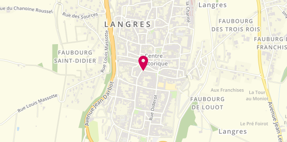 Plan de Top Pizza Langres, 19 Rue Jean Roussat, 52200 Langres