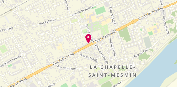Plan de Majesty Pizza, 34 Rue Nationale, 45380 La Chapelle-Saint-Mesmin