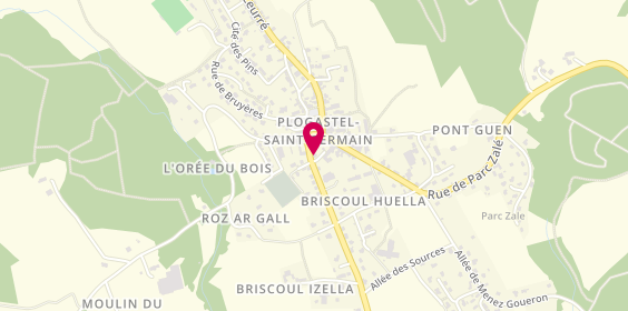 Plan de Pizza Del Momento, 3 Bis Rue de Briscoul, 29710 Plogastel-Saint-Germain