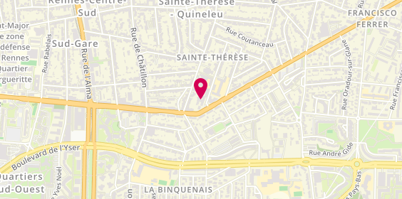 Plan de Domino's Rennes - Sud, 34 Rue Sully Prudhomme, 35200 Rennes