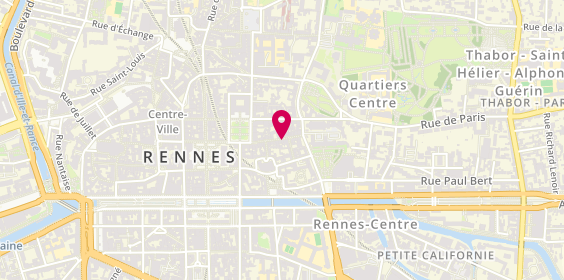 Plan de Italia Trattoria, 32 Rue Saint-Georges Proche Place du Parlement, 35000 Rennes