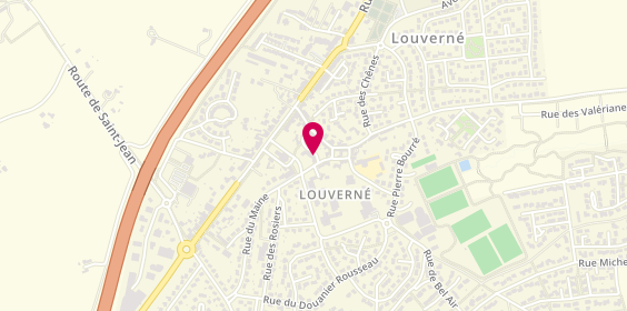 Plan de Louverné Pizza, 6 Place Saint Martin, 53950 Louverné