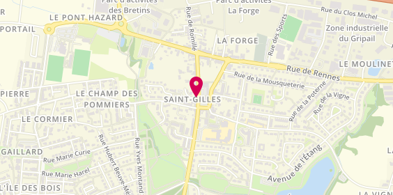 Plan de Arriba Pizza, 1 Rue du Centre, 35590 Saint-Gilles