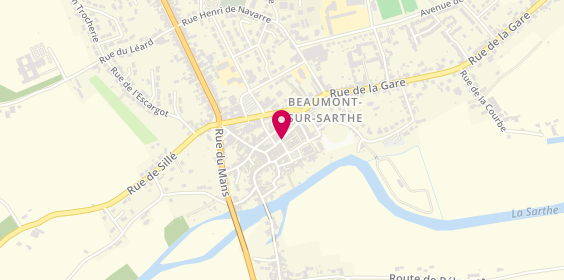 Plan de Aux Mille Pizzas, 29 place des Halles, 72170 Beaumont-sur-Sarthe