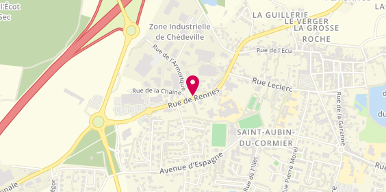Plan de Redpepper Pizzas, 24 Rue de Rennes, 35140 Saint-Aubin-du-Cormier