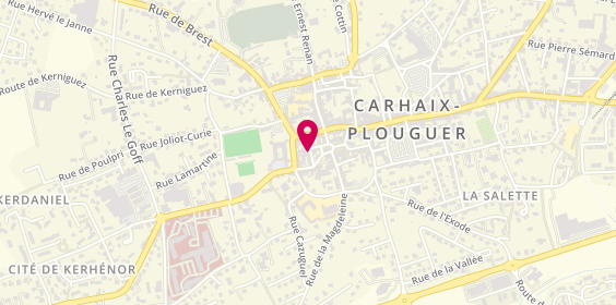 Plan de Les Bonnets Rouges, 12 Rue des Ursulines, 29270 Carhaix-Plouguer