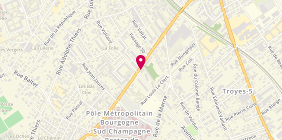 Plan de Fun Pizza, 75 avenue Anatole France, 10000 Troyes