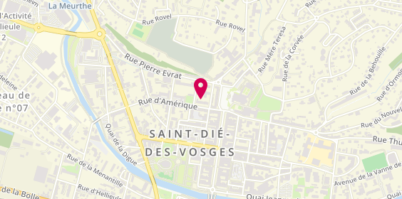 Plan de Aux P'tits Plats, 10 Rue de l'Amérique, 88100 Saint-Dié-des-Vosges