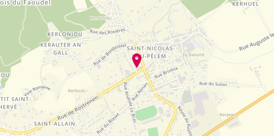 Plan de La Gwendoline, 6 Rue de Rostrenen, 22480 Saint-Nicolas-du-Pélem