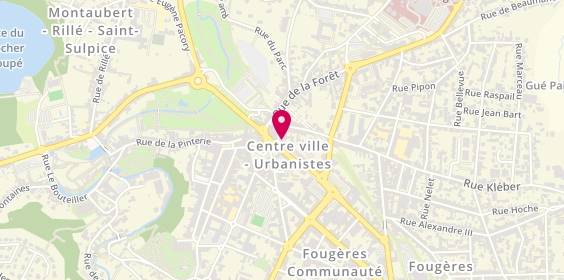 Plan de La casa de pizza, 1 Boulevard du Maréchal Leclerc, 35300 Fougères