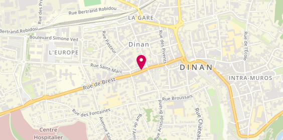 Plan de Dinan Pizz, 7-9-6 Bis Rue de Brest
7 Rue Paul Sebillot, 22100 Dinan