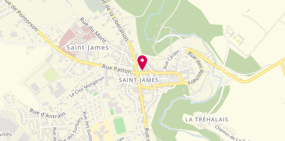 Plan de Stéphano Pizza, 5 Bis Rue Fauconnière, 50240 Saint-James