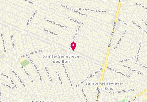 Plan de Pizza Ottimo, 205 avenue Gabriel Péri, 91700 Sainte-Geneviève-des-Bois